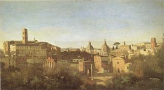 Jean Baptiste Camille  Corot The Forum Seen from the Farnese Gardens (mk05) China oil painting art